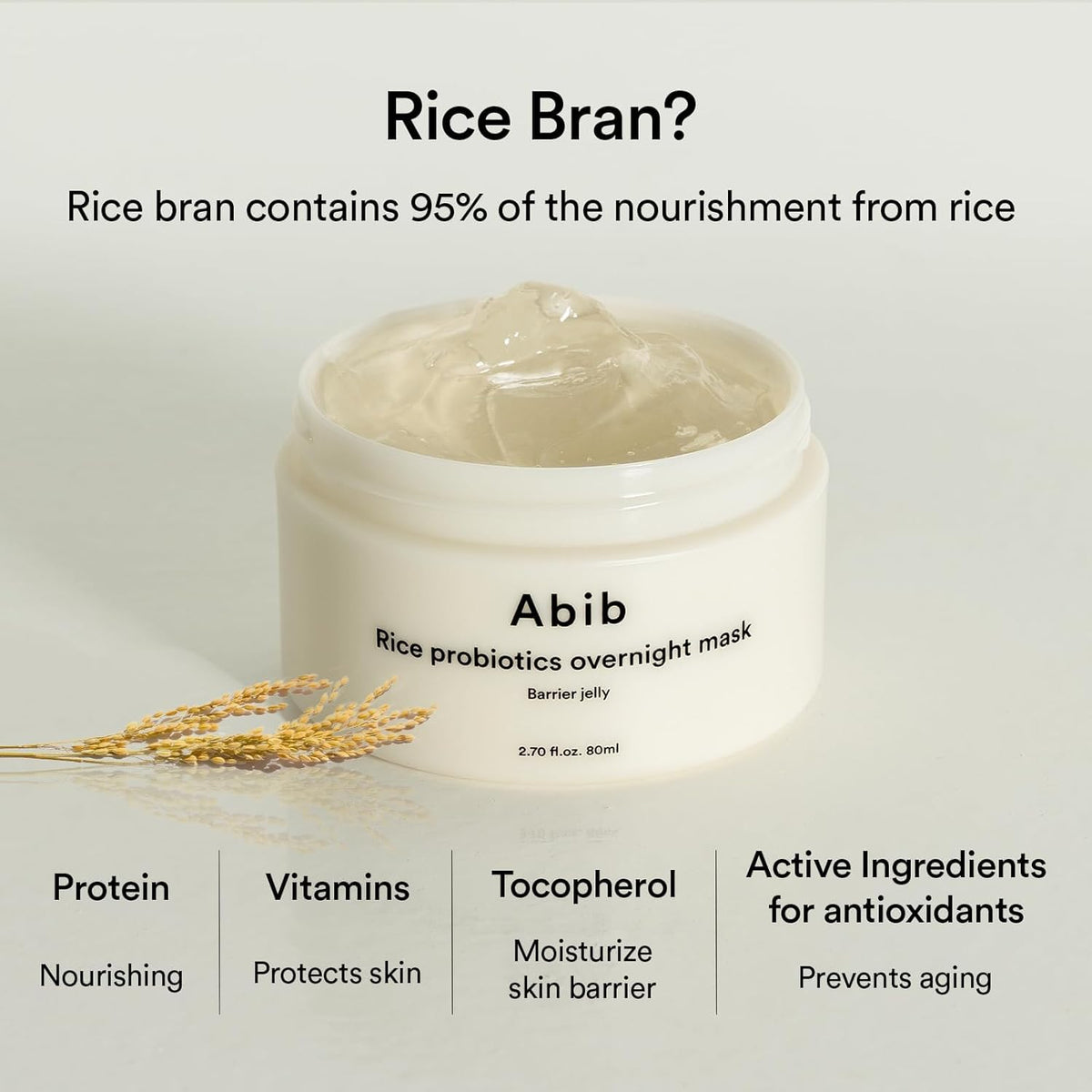 [ABIB] RICE PROBIOTICS OVERNIGHT MASK BARRIER JELLY 80ml