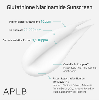 [APLB] GLUTATHIONE NIACINAMIDE SUNSCREEN 40ml