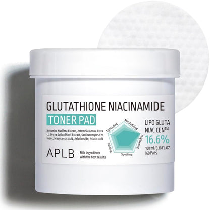 [APLB] GLUTATHIONE NIACINAMIDE TONER PAD 100ml / 60 pads