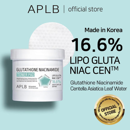 [APLB] GLUTATHIONE NIACINAMIDE TONER PAD 100ml / 60 pads