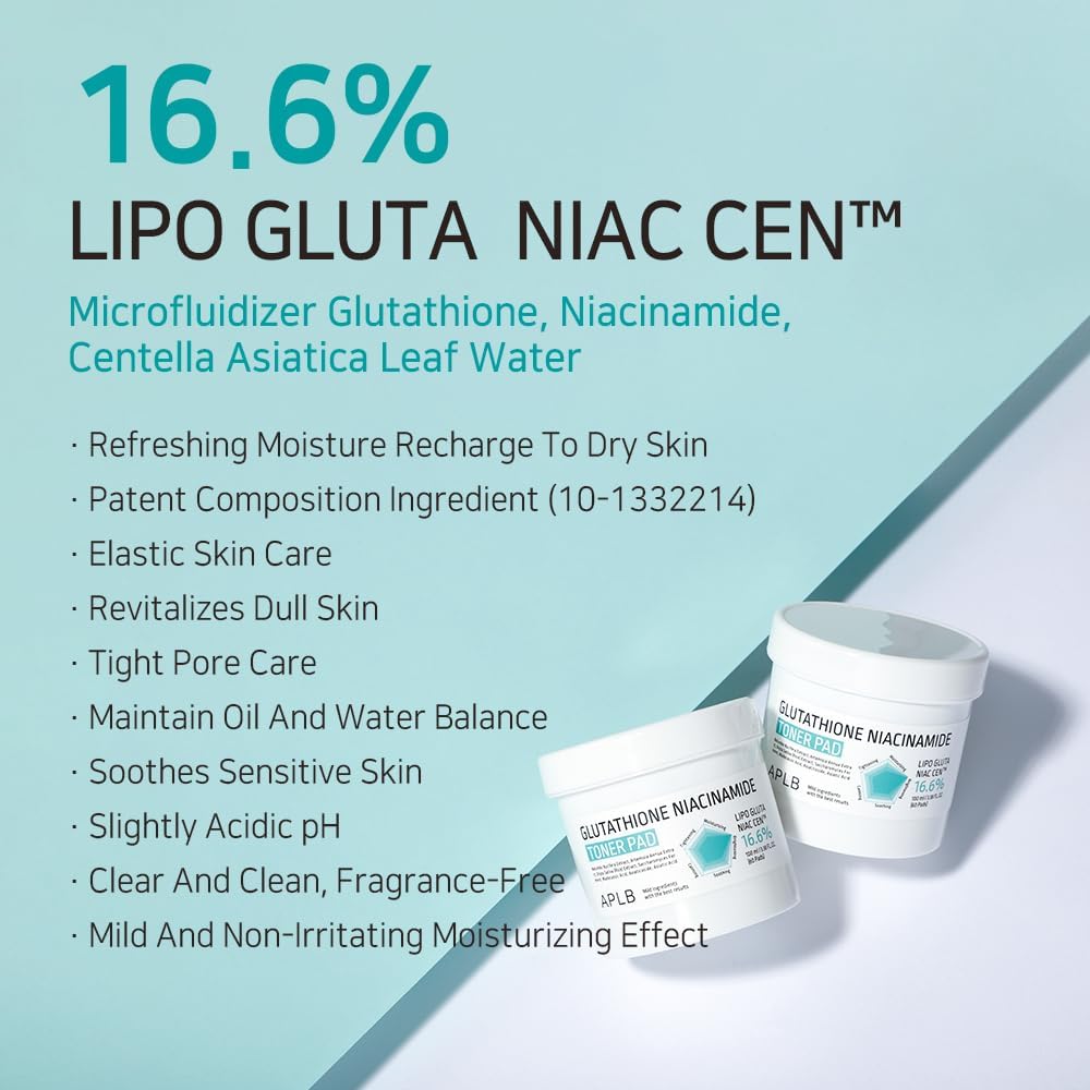 [APLB] GLUTATHIONE NIACINAMIDE TONER PAD 100ml / 60 pads