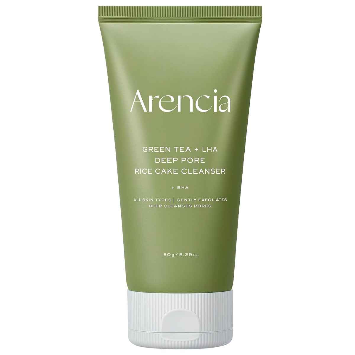 Arencia Green Tea + LHA Deep Pore Rice Cake Cleanser (150g)