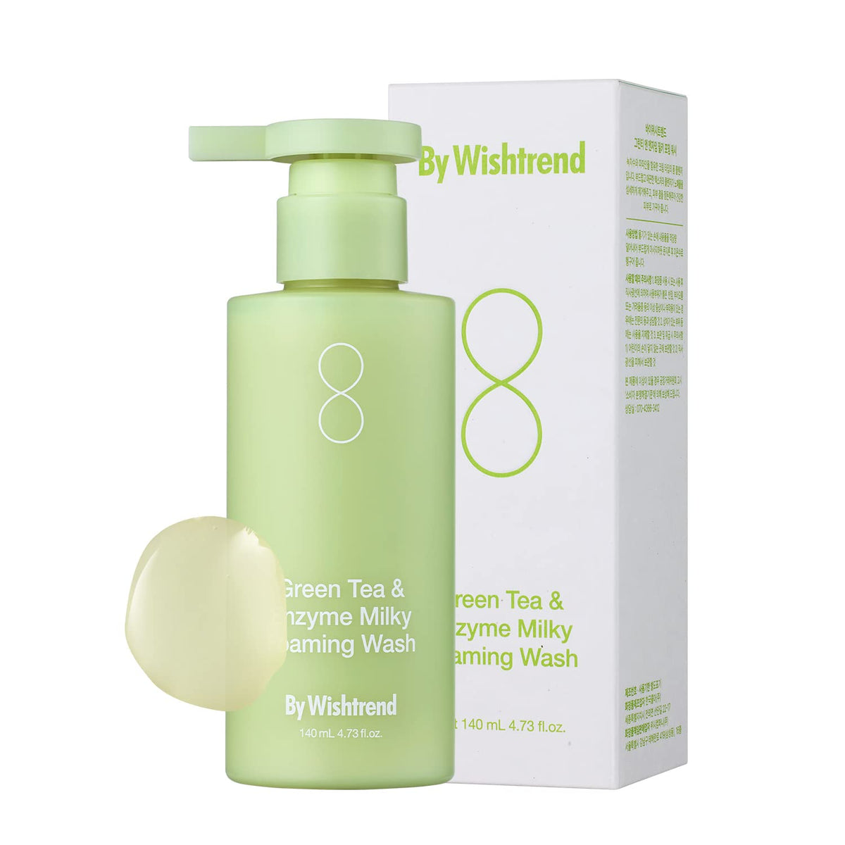 [By Wishtrend] By Wishtrend Green Tea & Enzyme Milky Foaming Wash 140ml