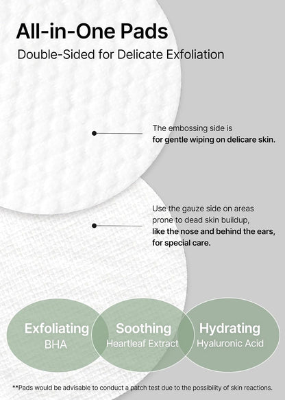 [CELIMAX] JI WOO GAE HEARTLEAF BHA PEELING PAD 60PADS / 125ml