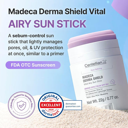 [Centellian24] Madeca Derma Shield Vital Airy Sun Stick (OTC) 22g