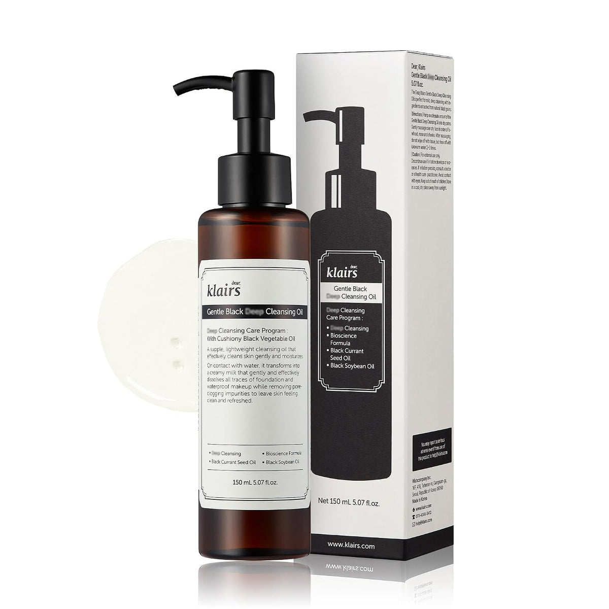 [Dear, Klairs] Dear, Klairs Gentle Black Deep Cleansing Oil 150ml