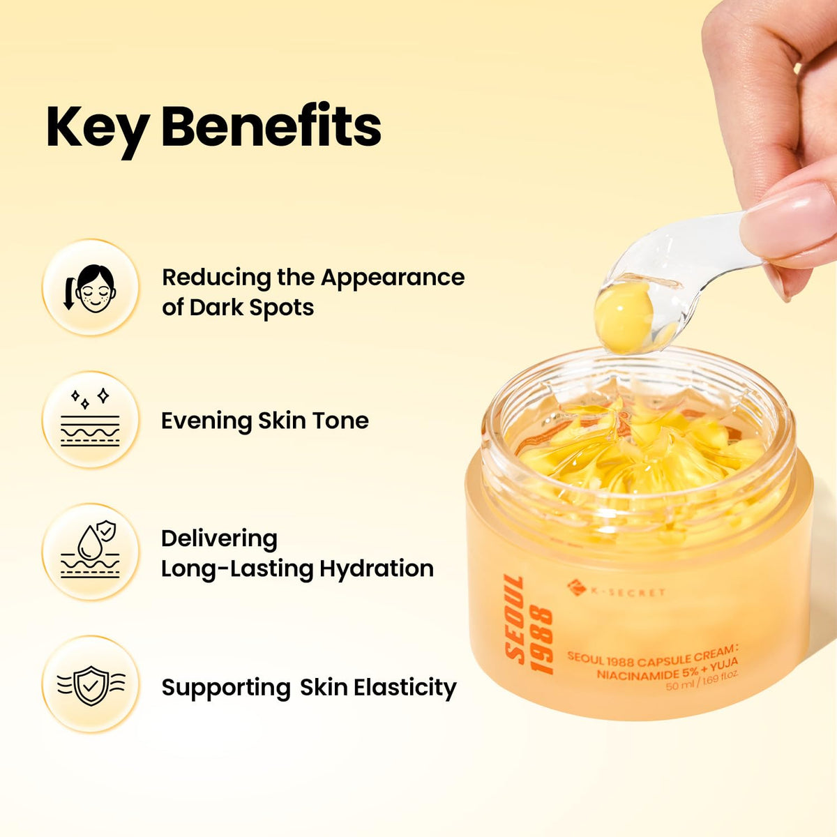 [KSECRET] SEOUL 1988 Capsule Cream: Niacinamide 5% + Yuja 50g