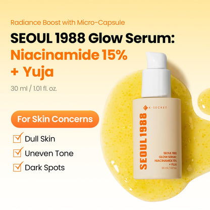 [KSECRET] SEOUL 1988 Glow Serum: Niacinamide 15% + Yuja 30g