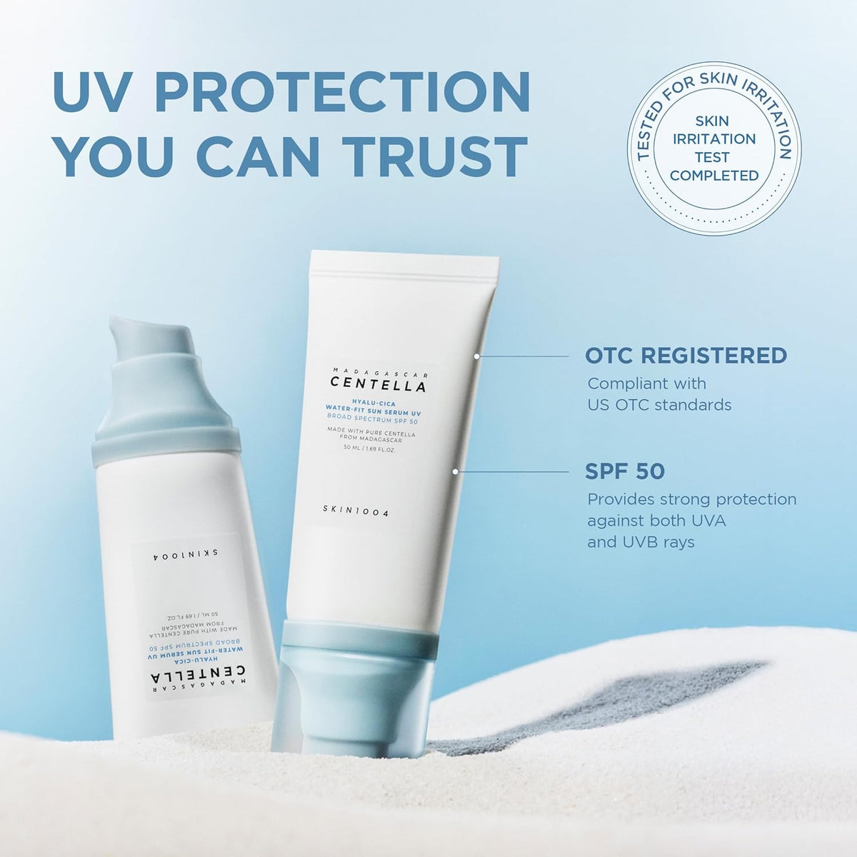 [SKIN1004] Madagascar Centella Hyalu-Cica Water-Fit Sun serum 50ml