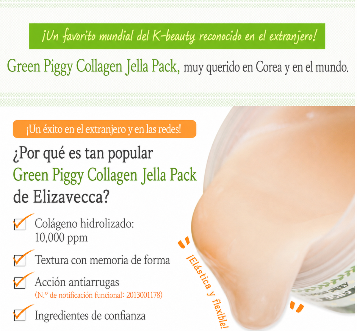 [Elizavecca] Green Piggy Collagen Jella Pack 100g