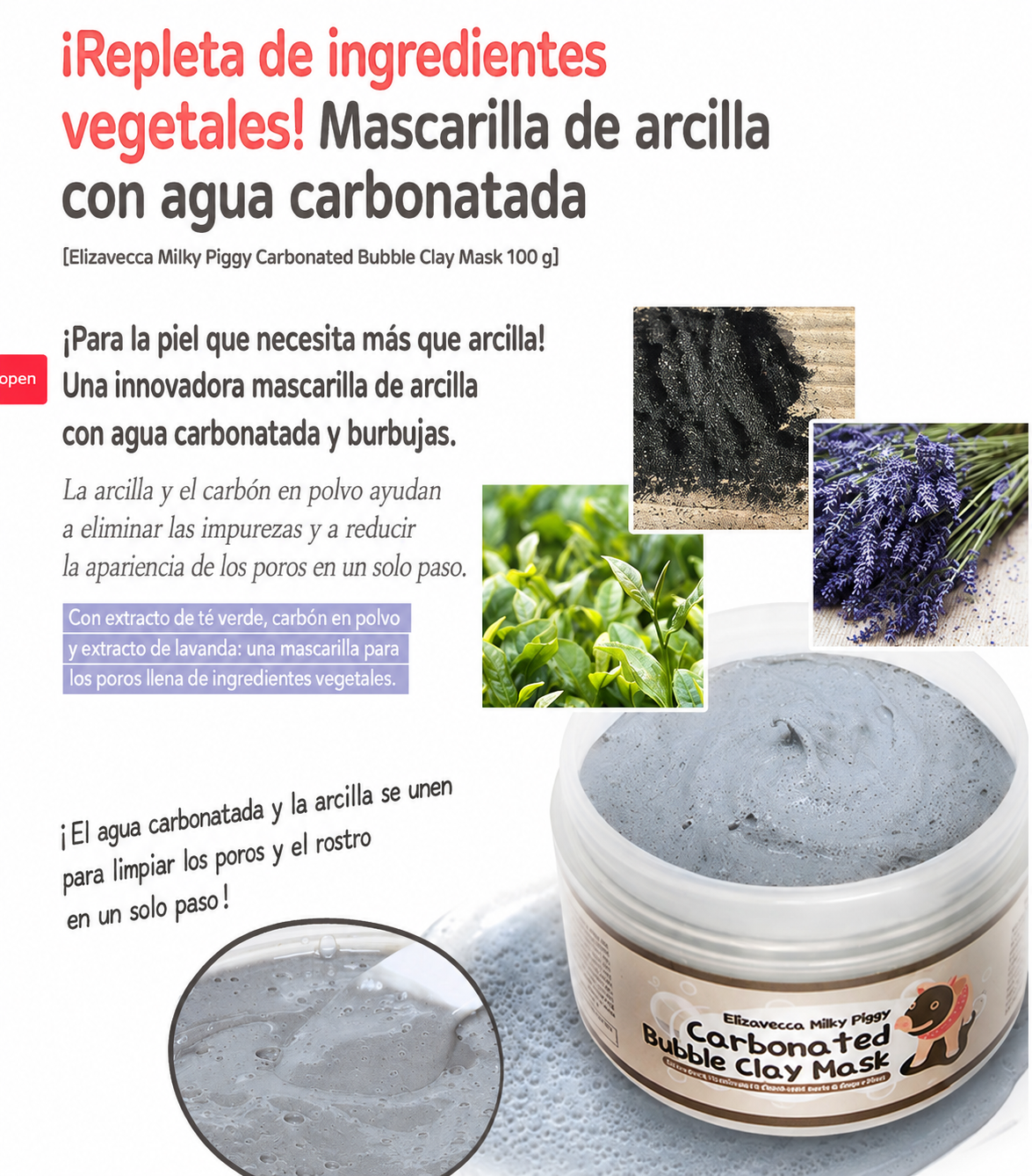 [Elizavecca] Milky Piggy Carbonated Bubble Clay Mask 100g