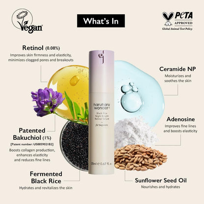 [haruharu wonder] Black Rice Night Knight Retinol Serum 20ml